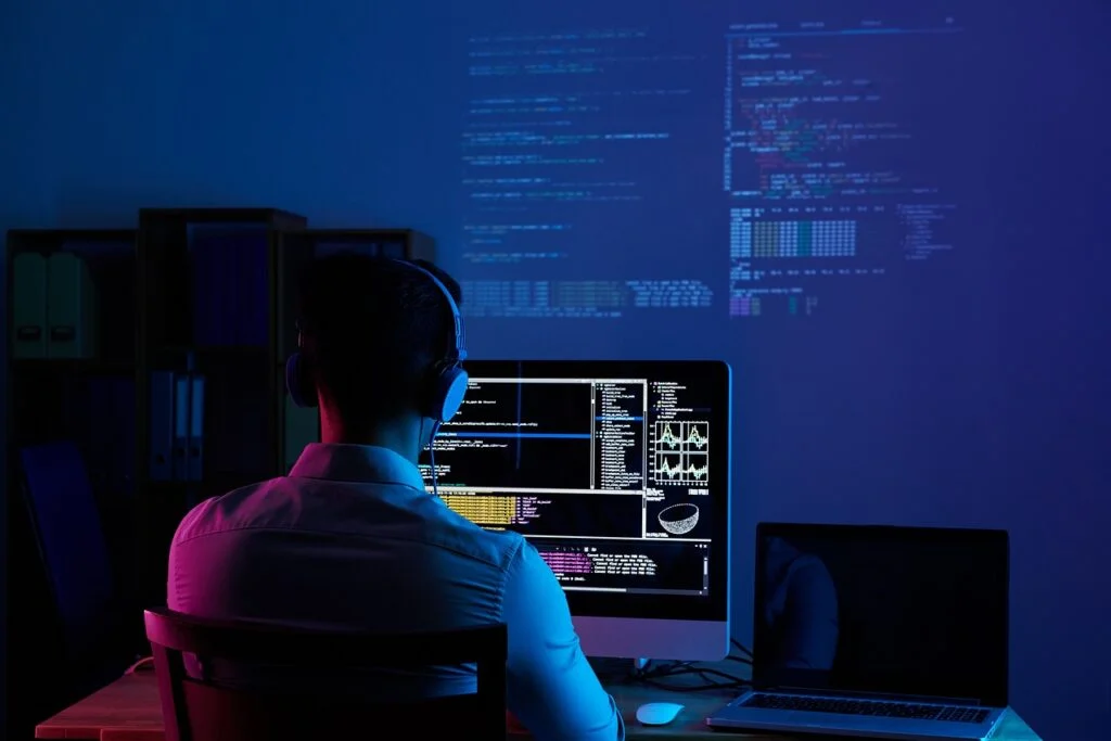Person working at a computer